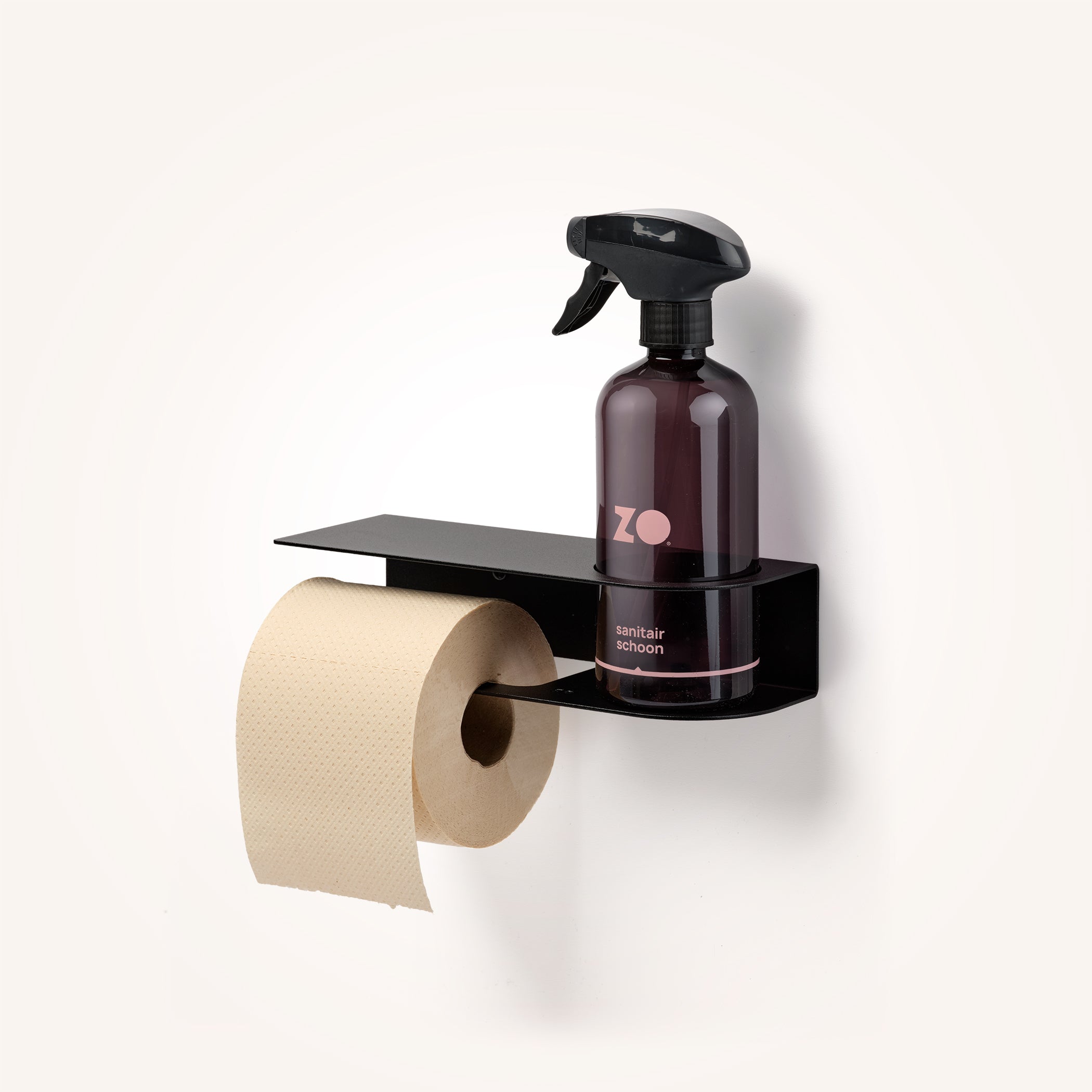 ZO toiletrolhouder - zwart