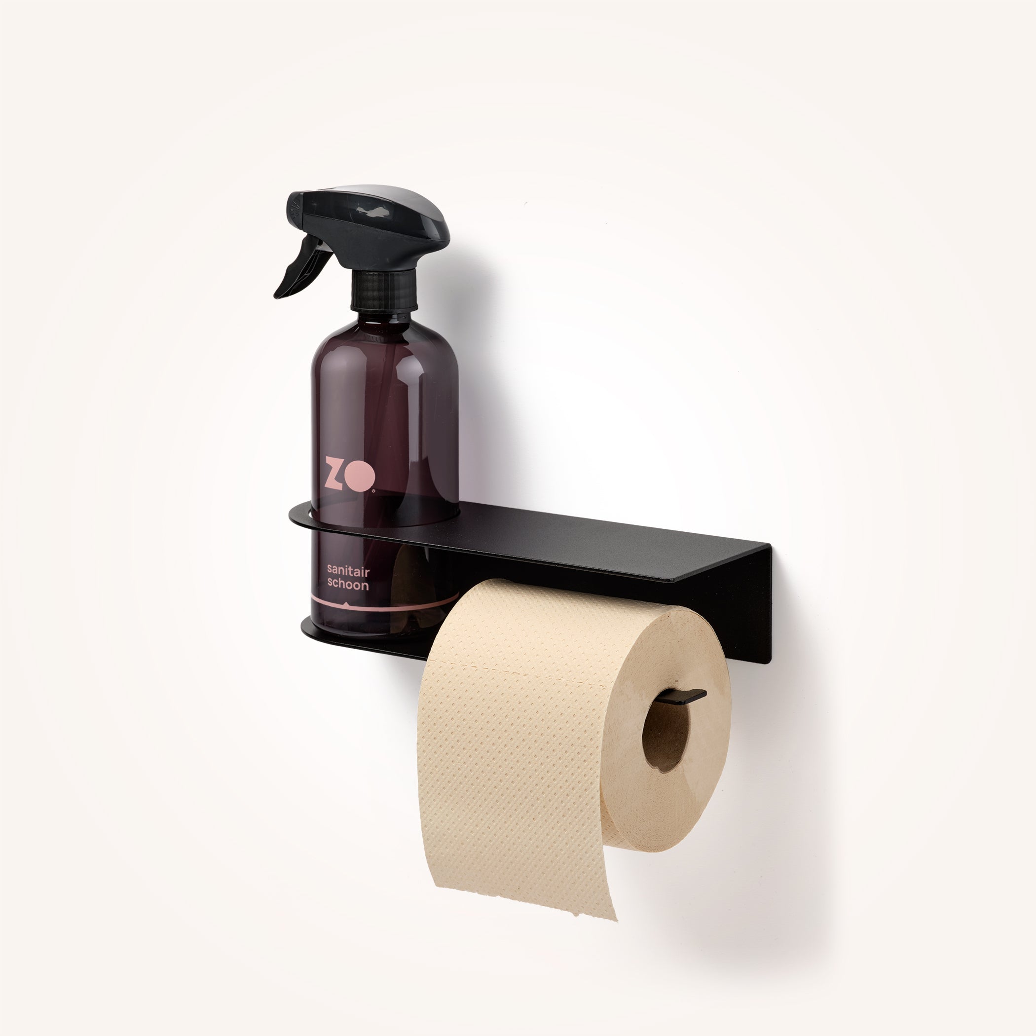 ZO toiletrolhouder - zwart